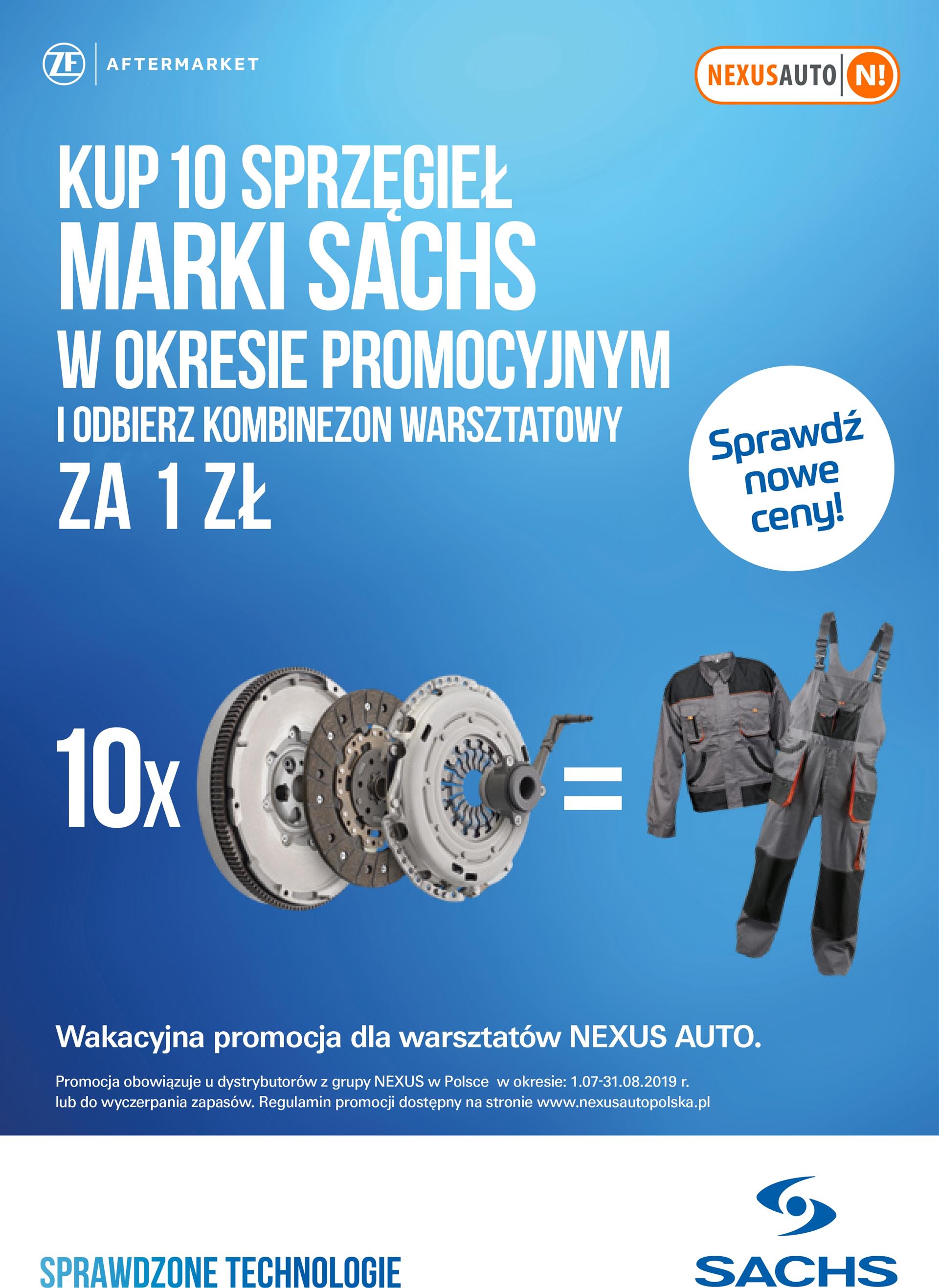 Wakacyjna promocja Sachs dla warsztatów Nexus Auto